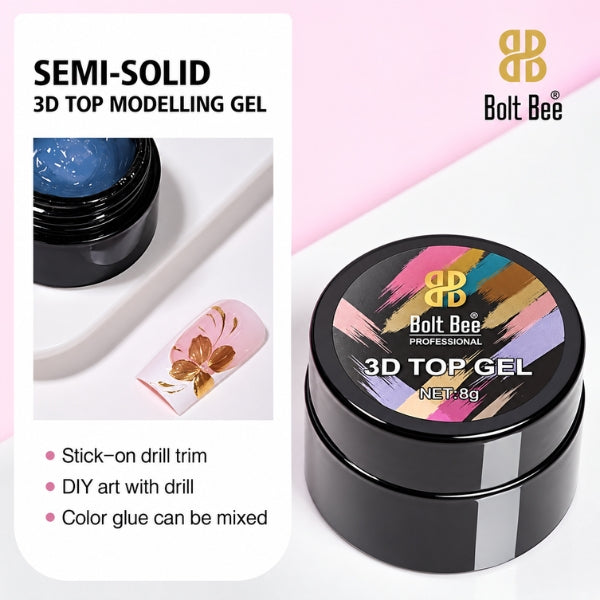 Bolt Bee 3D Nail Art Top Gel - 9014