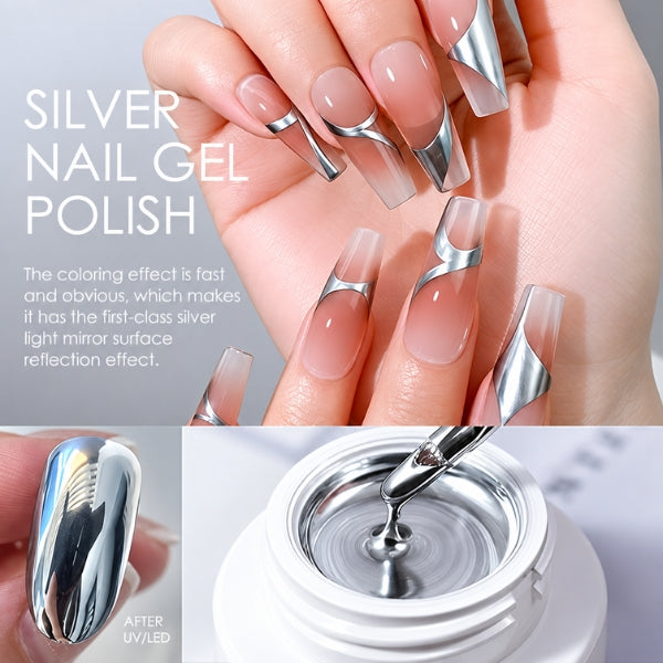 Bolt Bee Titanium Silver Metal Painting Nail Gel - 9037