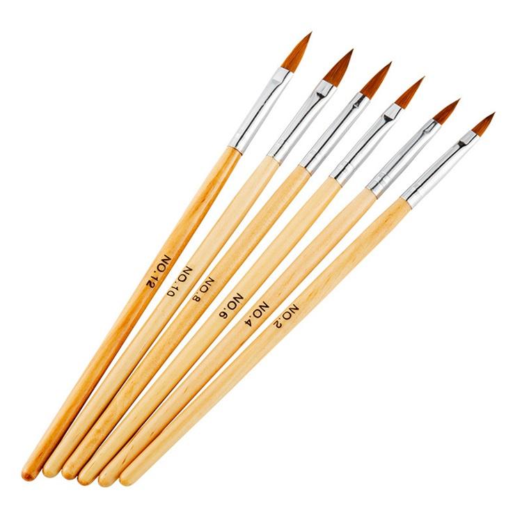 Professional Acrylic Nail Brush Set (6 Sizes) 1002