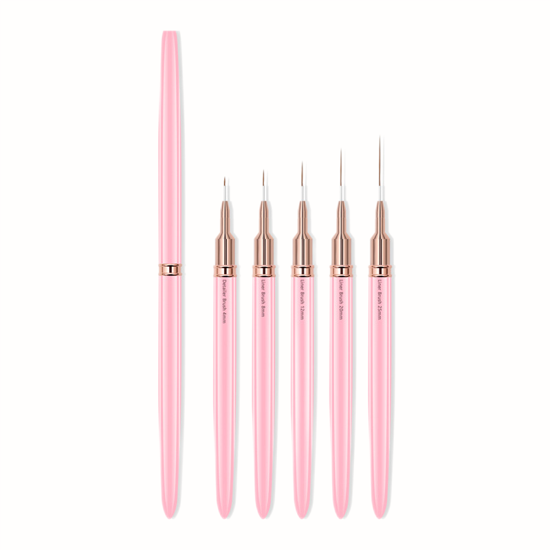 Nail Art Liner Brushes, For Nails Gel, Painting Art Design Brush Set  OF 5 PIECE - 1012