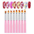 8 Pcs Flower Nail Art Brush Set, - 1013