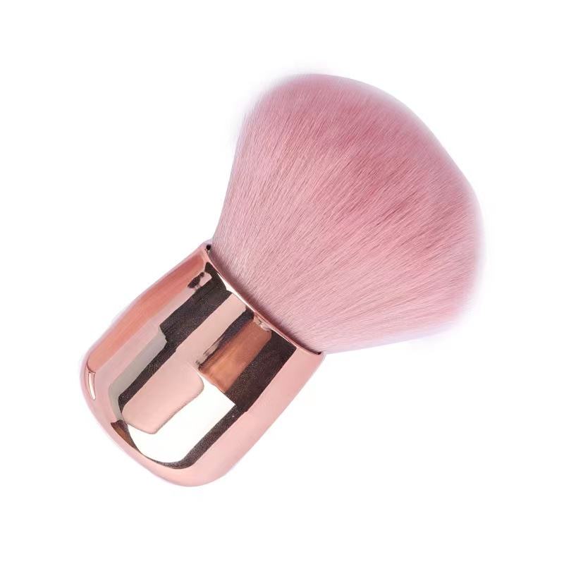 Loose Powder Brush Large Pink Powder Foundation Brush Flat Arched Perfect For Blending Liquid,Concealer , Powder,Buffing and Flawless Cream 1017