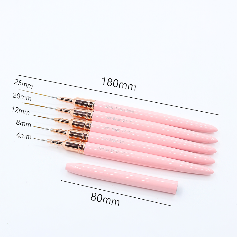 Nail Art Liner Brushes, For Nails Gel, Painting Art Design Brush Set  OF 5 PIECE - 1012