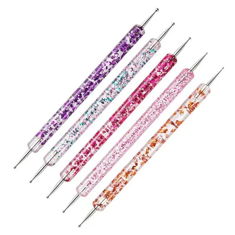 5 Pcs Nail Art Dotting Pen Crystal Beads 2003