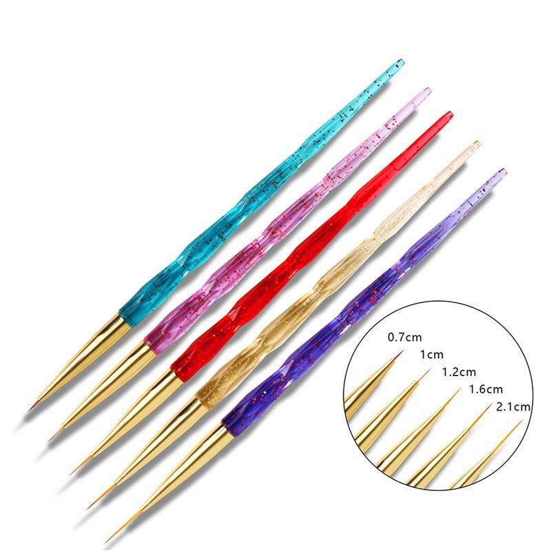 5 PIECE LINER BRUSH NAIL ART - 1019