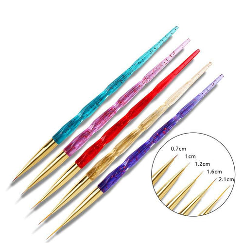 5 PIECE LINER BRUSH NAIL ART - 1019