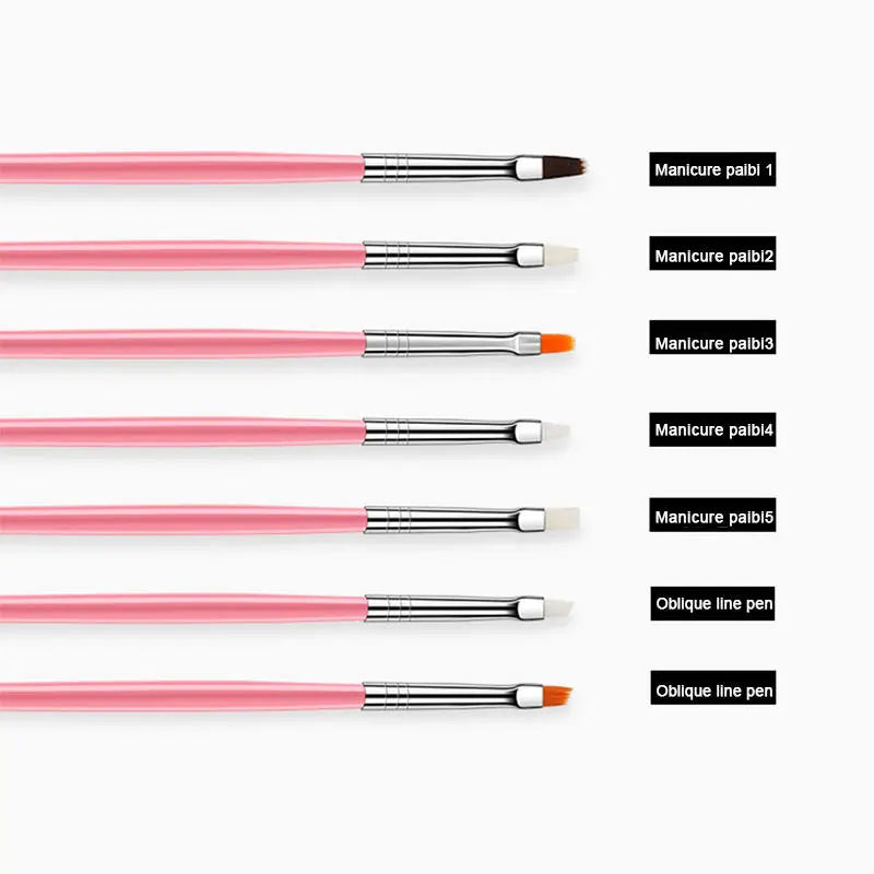 Fan, Detailing, Acrylic, Gel, Angled & Dotting Tool Mix Brushes - Set of 15 - 1008