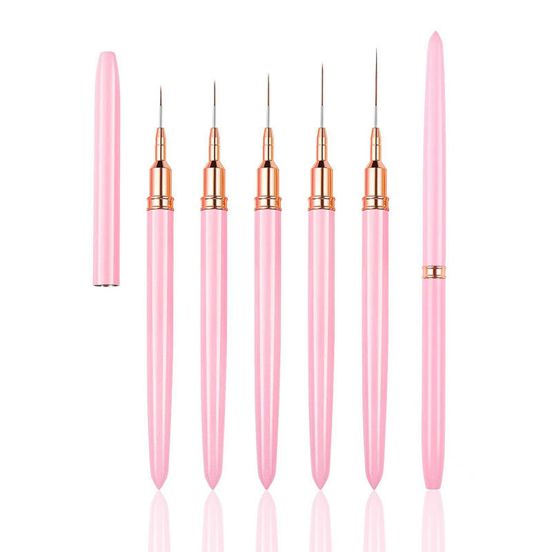 SAVNI Ultra Fine Nail Art Liner Brush Set (5 Pieces) 1012