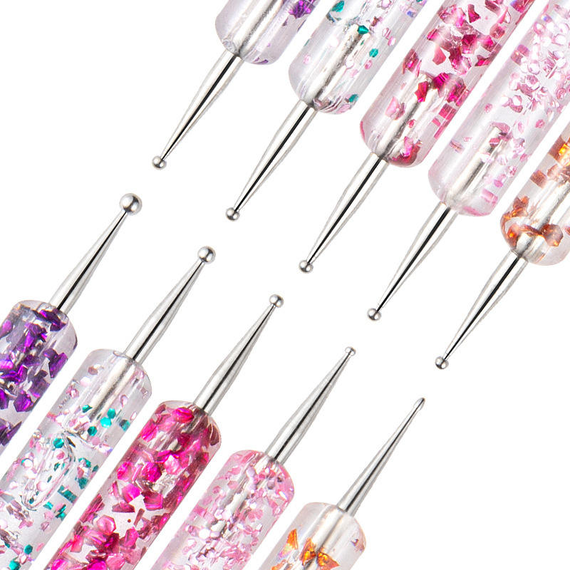 5 Pcs Nail Art Dotting Pen Crystal Beads 2003