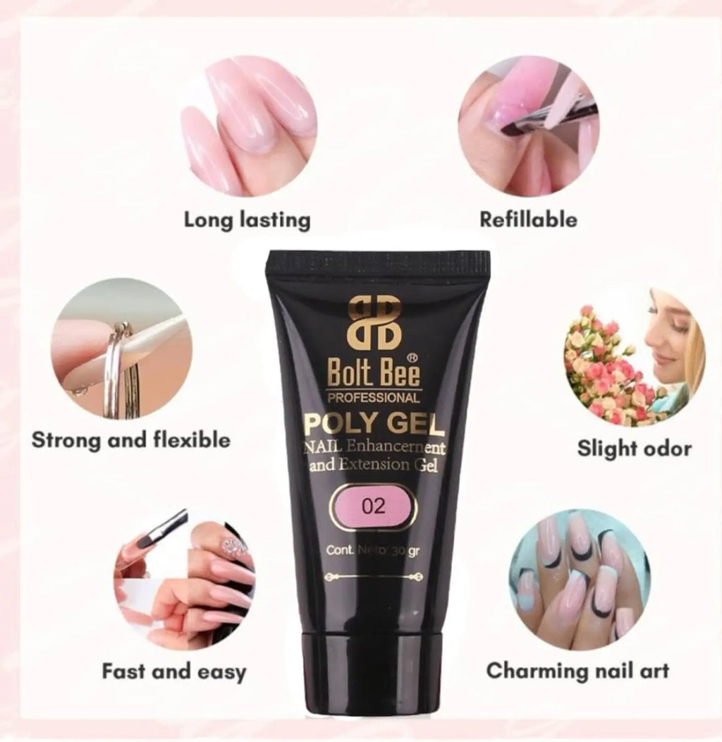 Bolt Bee Clear Poly Gel for Nail Extensions 30g – Shade 05-9032